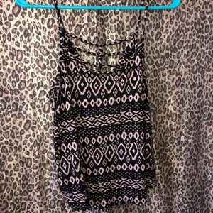 Aztec Print Tank with cute Back Cut Out